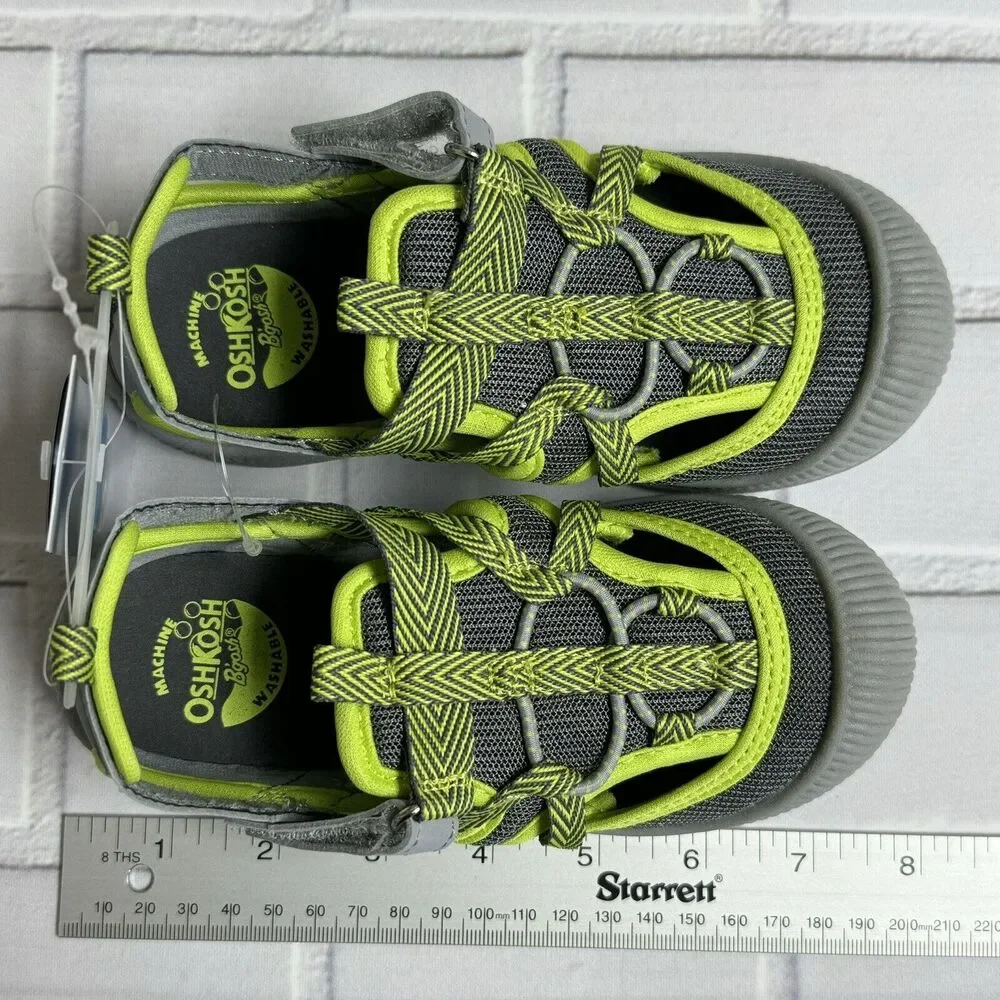 OshKosh Everplay Flexible Outsole Bump Toe Sandal Toddler Size 11 Green